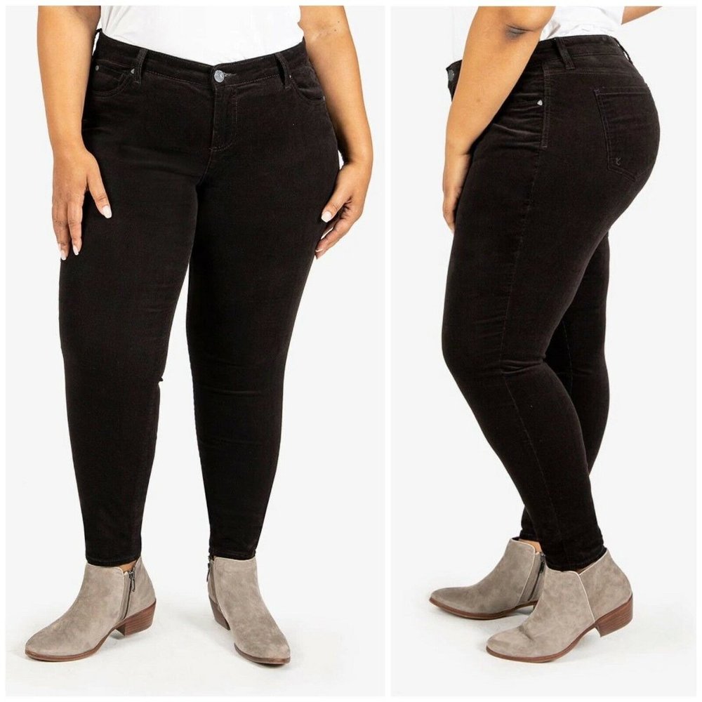 Kut from the Kloth Women’s Skinny Corduroy Jeans in Black